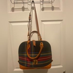 Dooney & Bourke Medium Zip Tartan Plaid Satchel